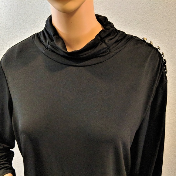 Susan Graver Tops - Black Susan Graver Long Sleeve Top Turtleneck